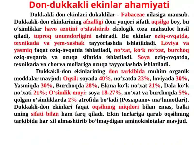 Don-dukkakli ekinlarning ahamiyati va biologik azot 3