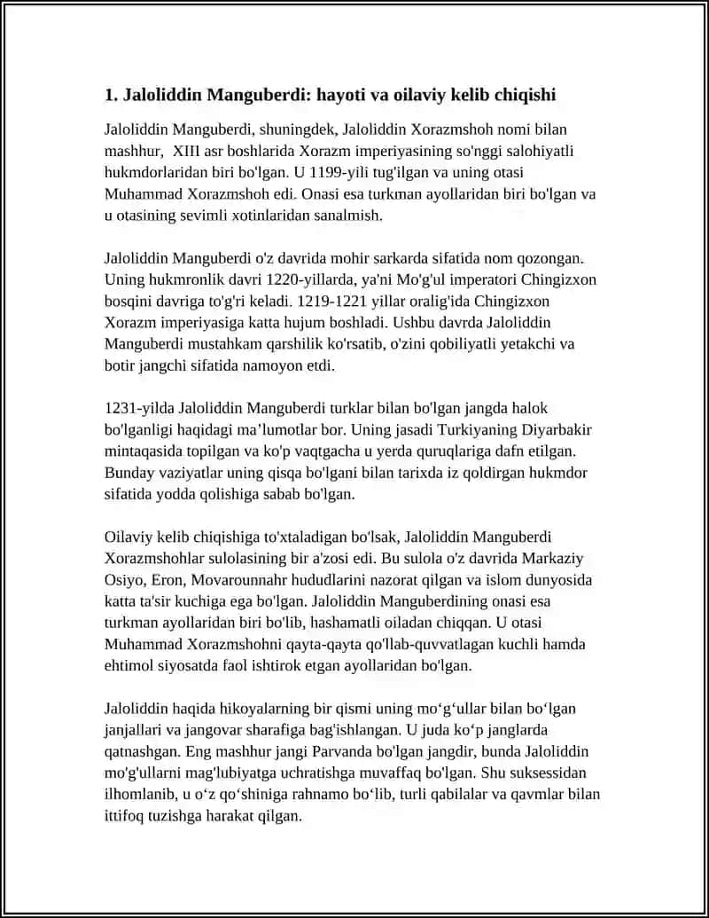 Jaloliddin Manguberdi Vatan Himoyachisi 3