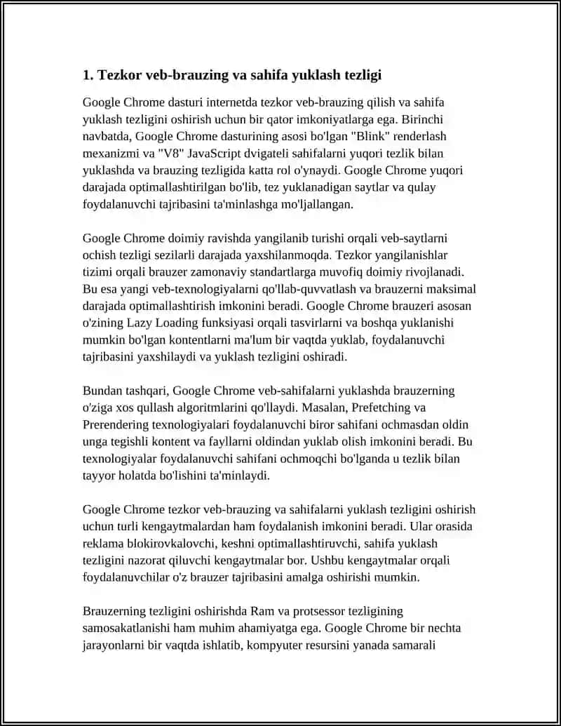 GOOGLE CHROME DASTURI IMKONIYATLARI 3