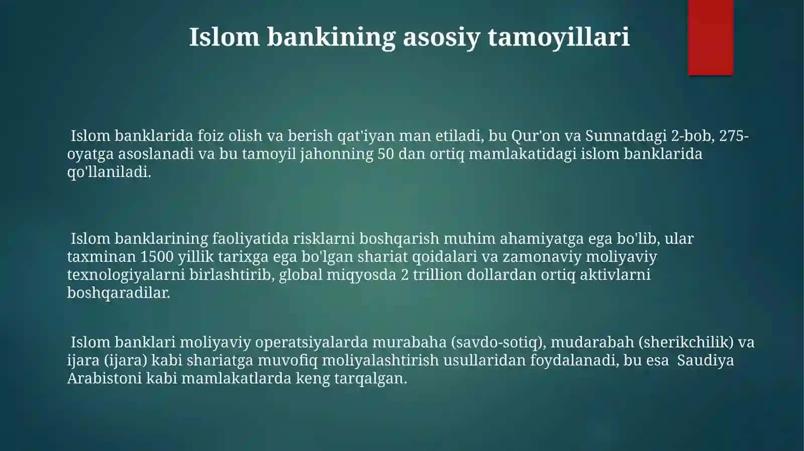 Islom bankining tarixi va rivojlanishi 3