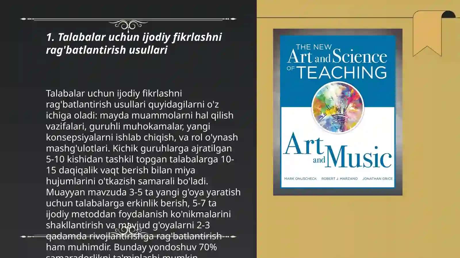 Talabalarning mustaqil, ijodiy fikrlashini shakllantirish va rivojlantirish texnikasi 3