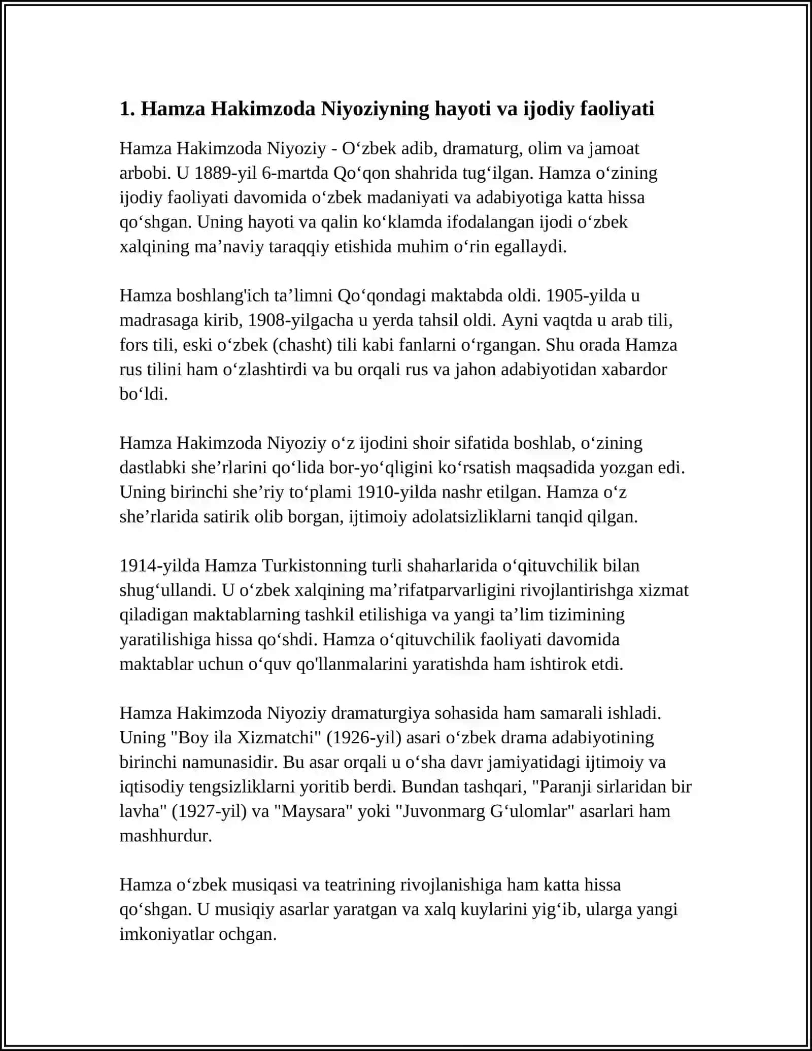 HAMZA HAKIMZODA NIYOZIYNING PUBLISISTIK VA MUHARRIRLIK FAOLIYATINI OʻRGANISH 3