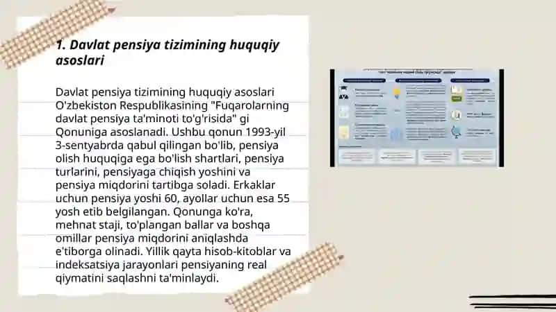 Davlat pensiya taʼminotining huquqiy institutsional asoslari 3
