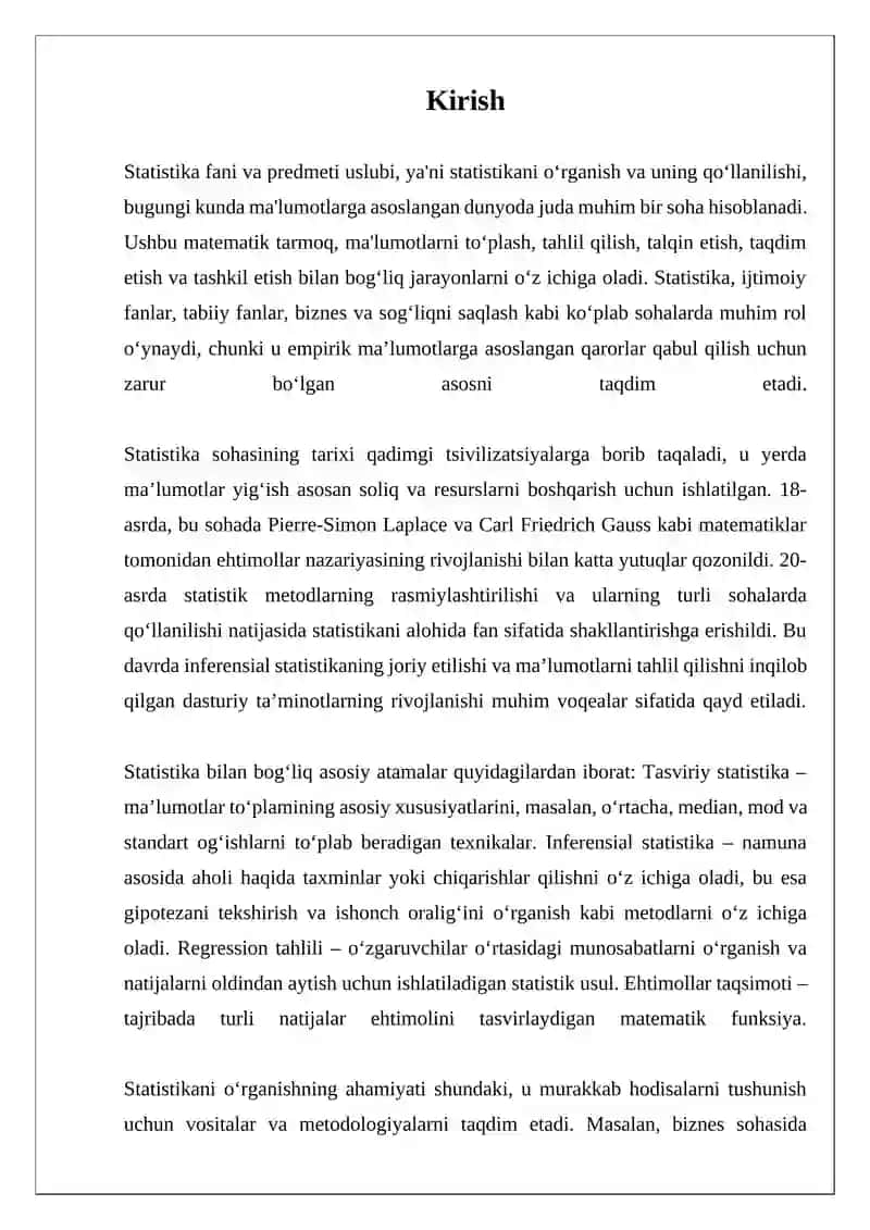 Statistika fani va predmeti uslubi 3