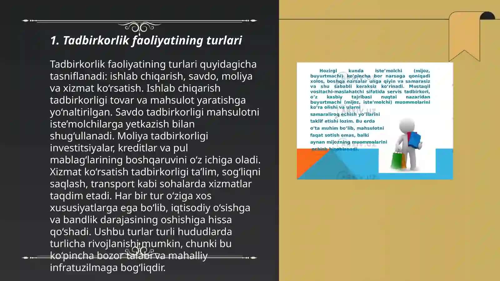 Tadbirkorlik faoliyati va tadbirkorlik kapitali 3