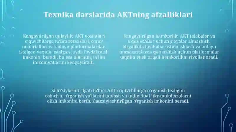 Texnologiya Darslarida Axborot Kommunikatsion Texnalogiyadan Foydalanish 3