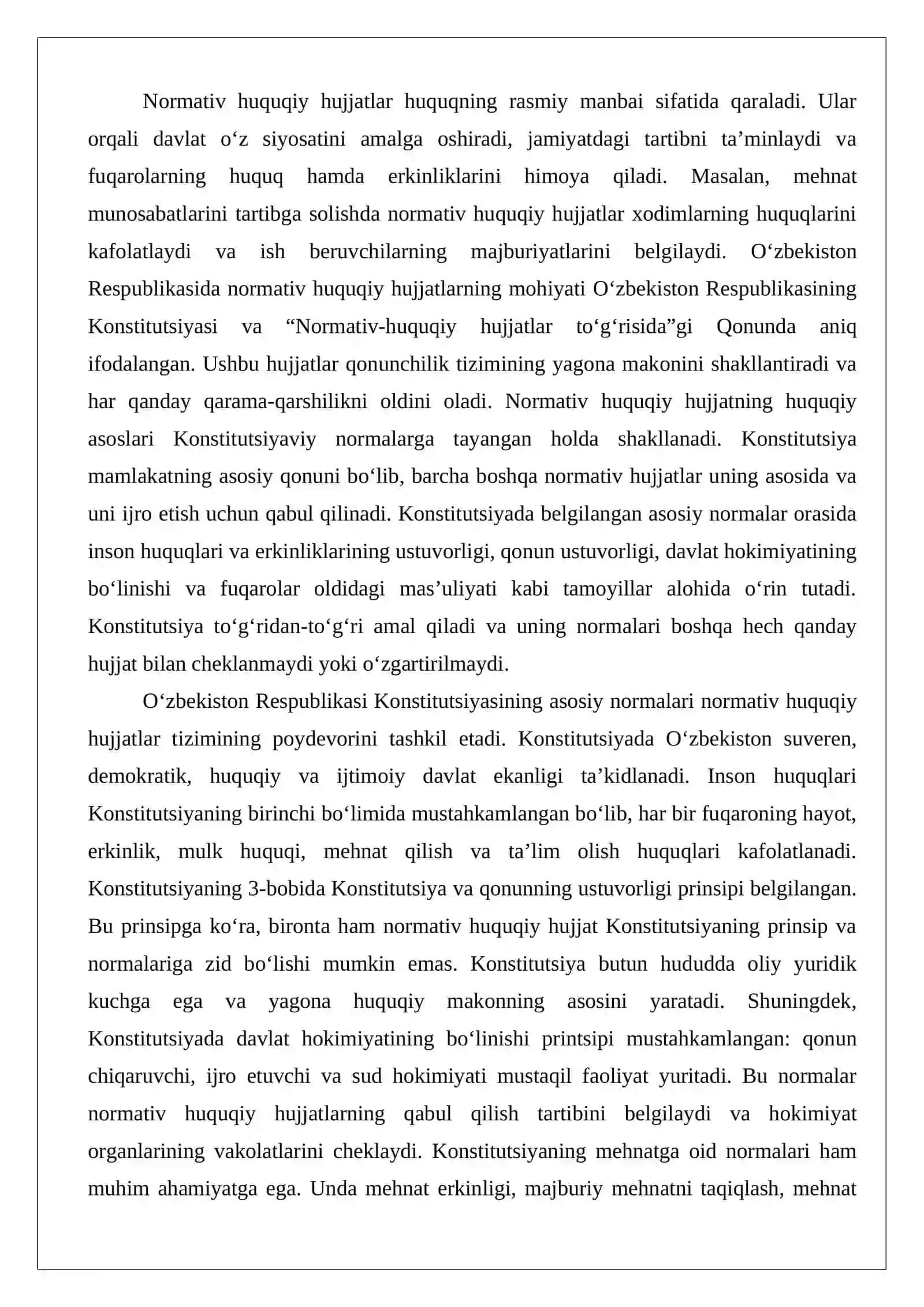 Normativ huquqiy hujjatlar va ularning tasnifi 3