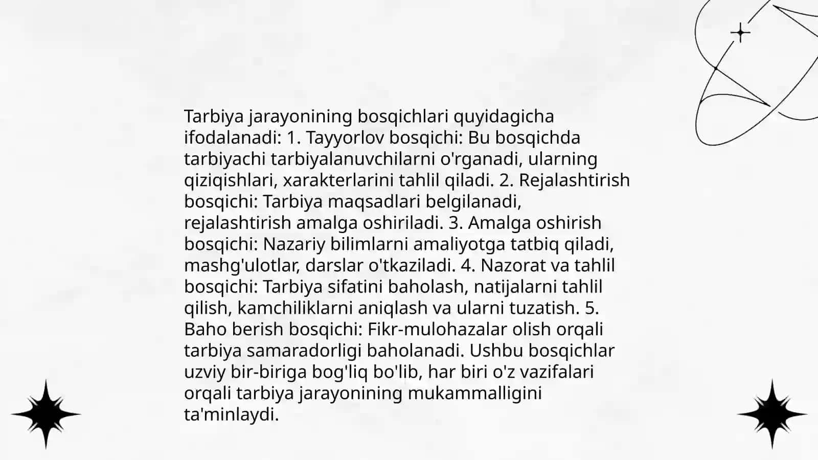 Pedagog faoliyati tarbiyaning turlari va ulardan foydalanish 3