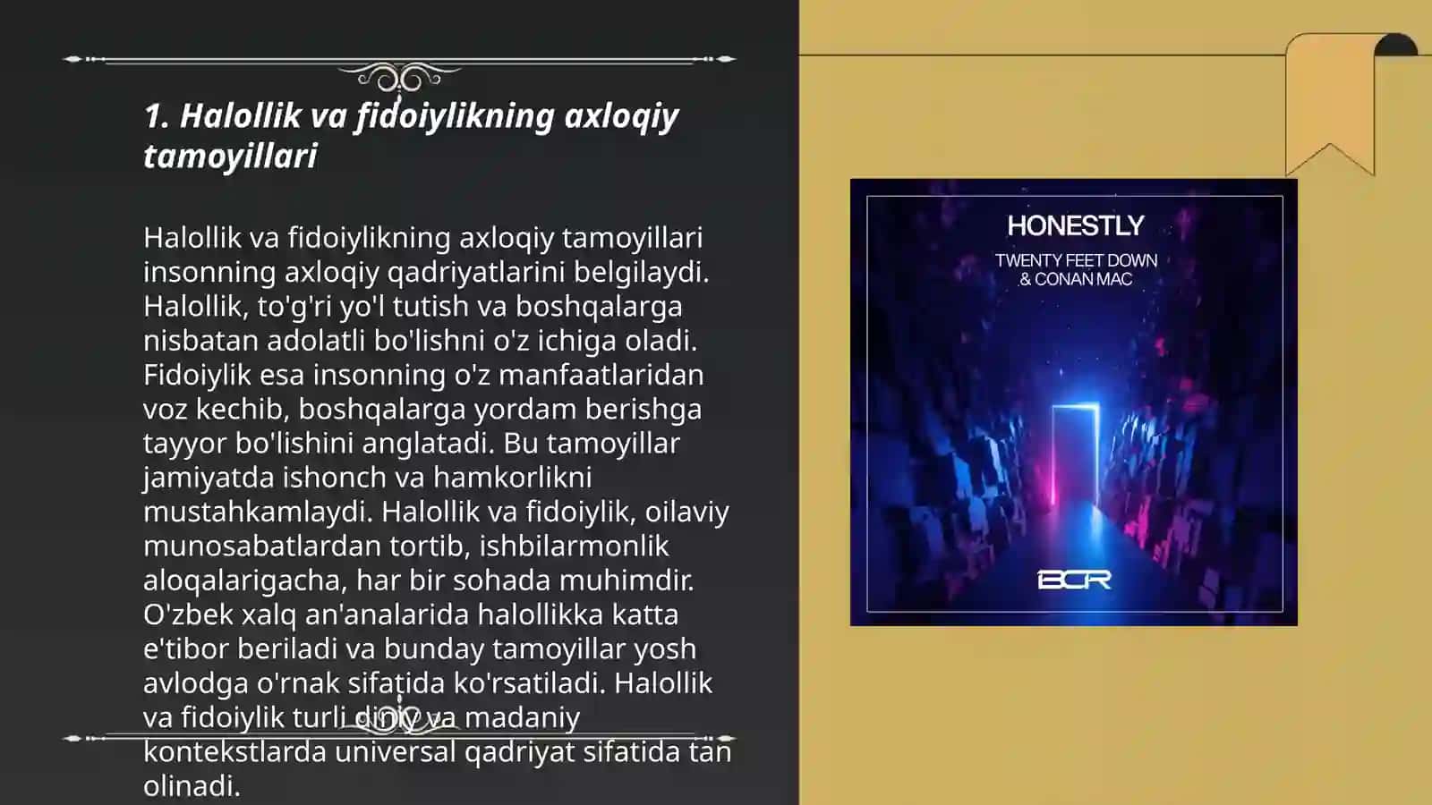 Halollik va fidoiylikning axloq va ma'naviyat tizimidagi oʻrni 3