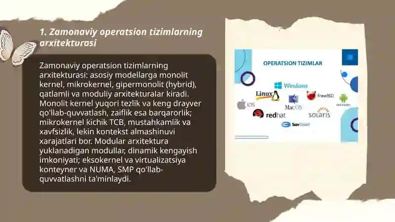 Zamonaviy operatsion tizimlar tahlili 3
