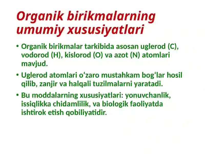 ORGANIK BIRIKMALARNING TASNIFI VA NOMLANISHI 3