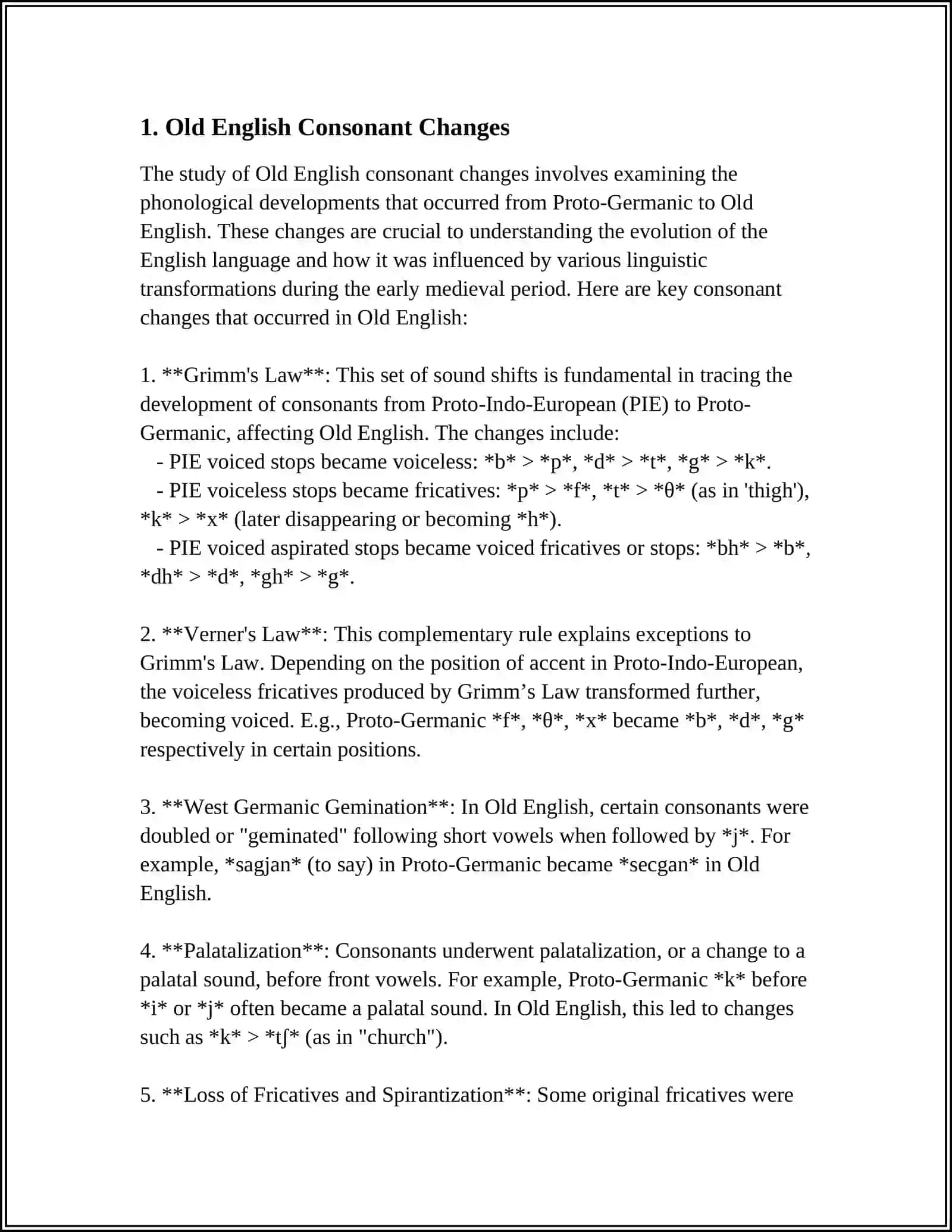 THE MAIN PHONETIC CHANGES IN ALL THE OLD ENGLISH, MIDDLE ENGLISH AND EARLY MODERN ENGLISH COMPARISON 3