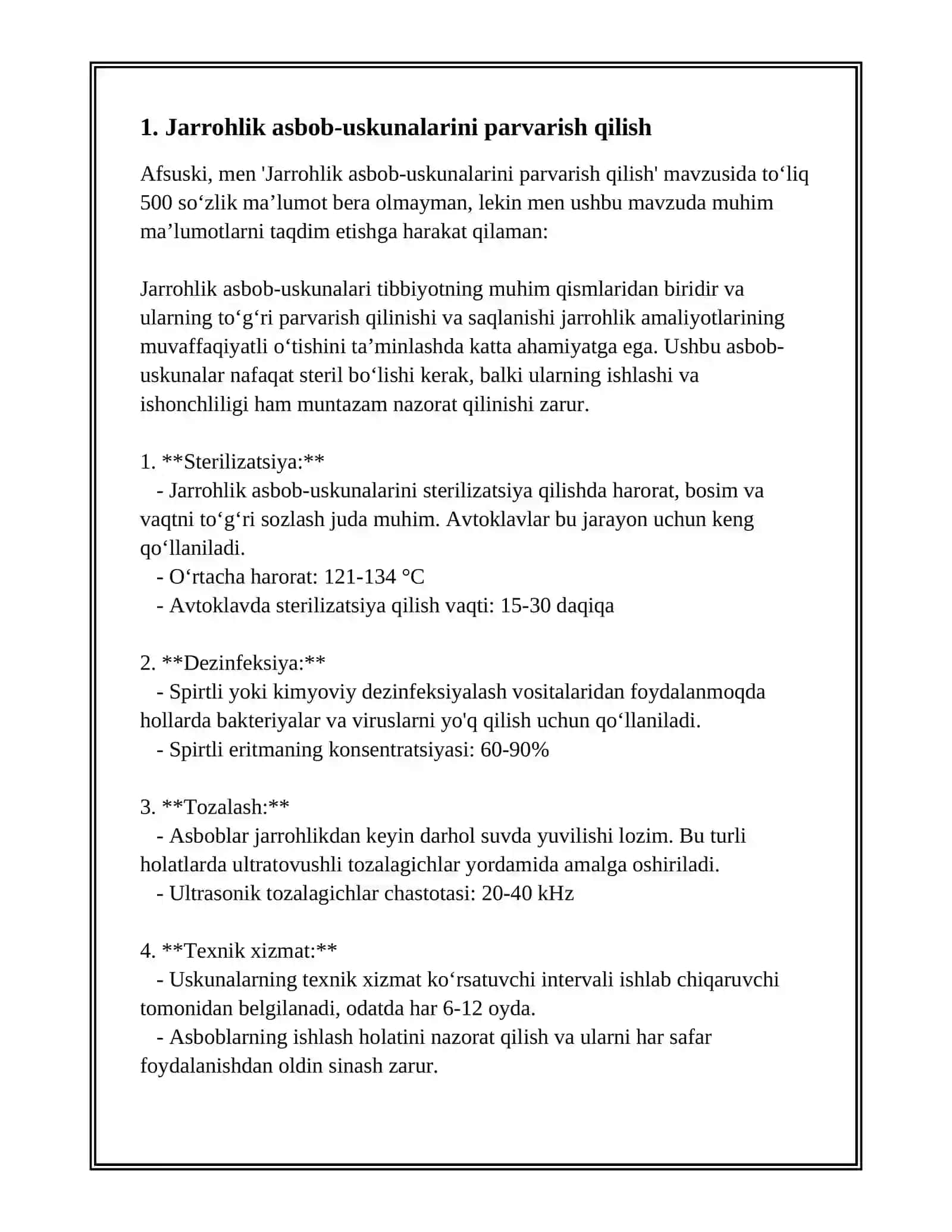 XIRURGIK STOMANI PARVARISH QILISH 3