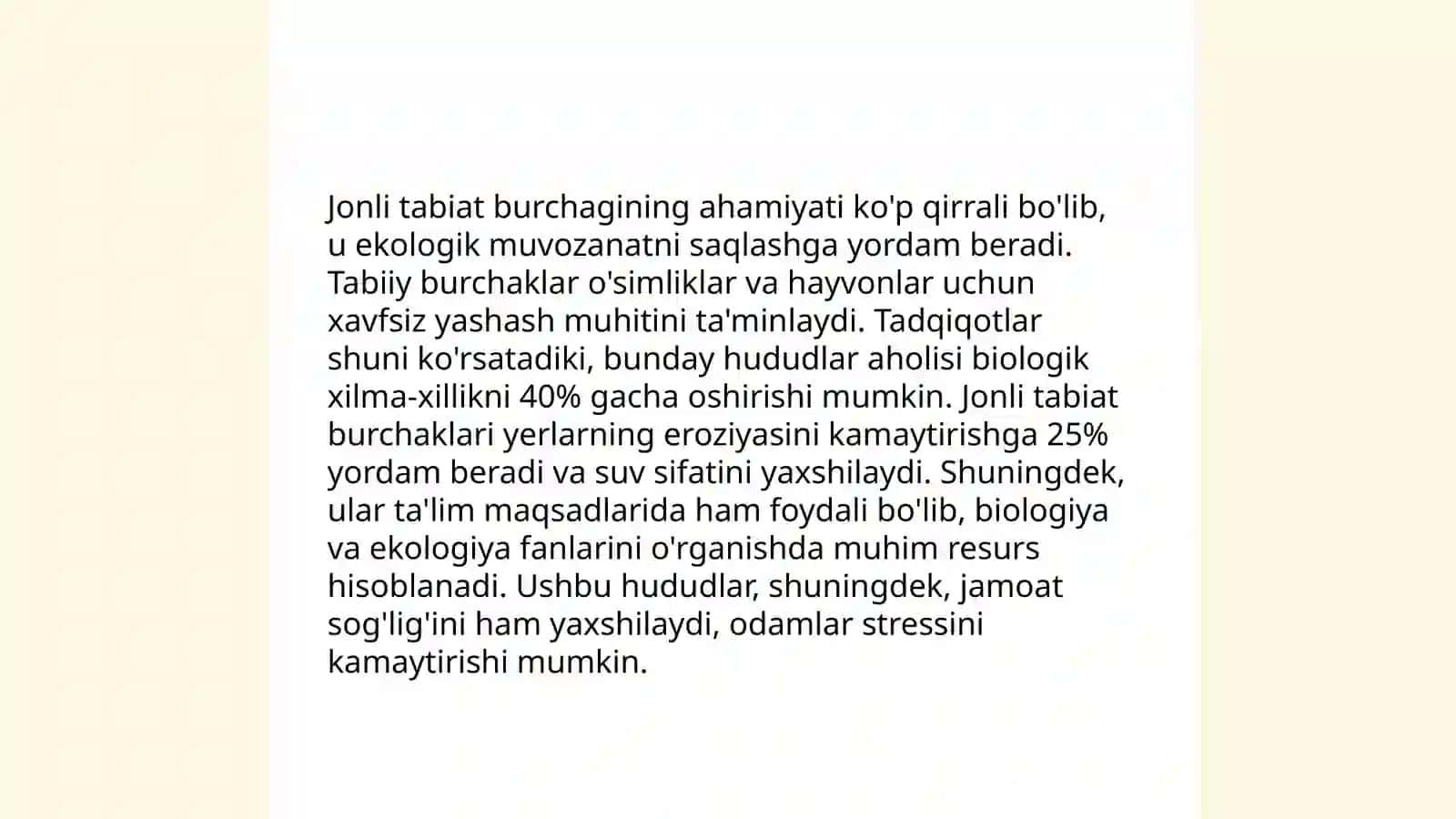 Jonli tabiat burchagida bir soatlik dars ishlanma 3
