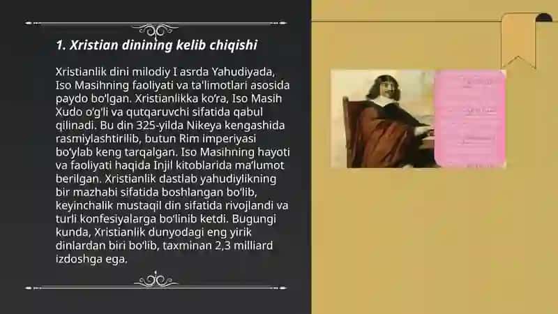 Xristian dini tarixi va asosiy g'oyalari 3