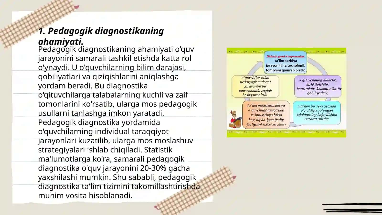 Pedagogik diagnostika va pedagogik korreksiya. Korreksion pedagogika 3