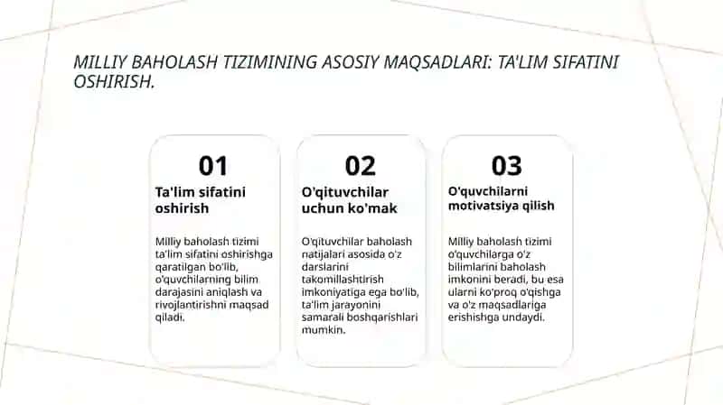 O'zbekistonda milliy baholash tizimining yaratilishi 3
