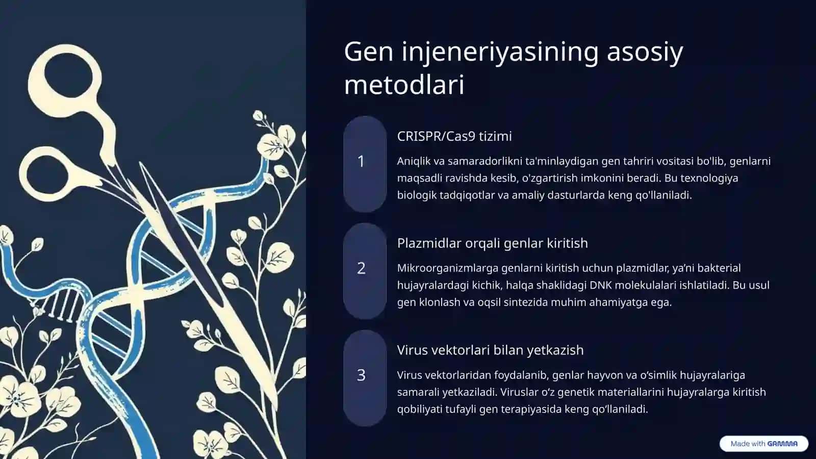 Gen injeneriyasi va uning amaliyotda qo‘llanilishi 3