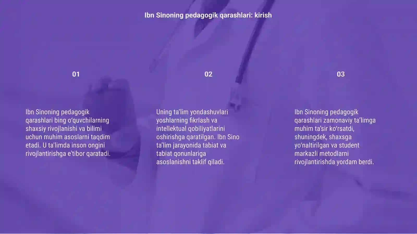 Ibn Sinoning pedogogik qarashlari 3