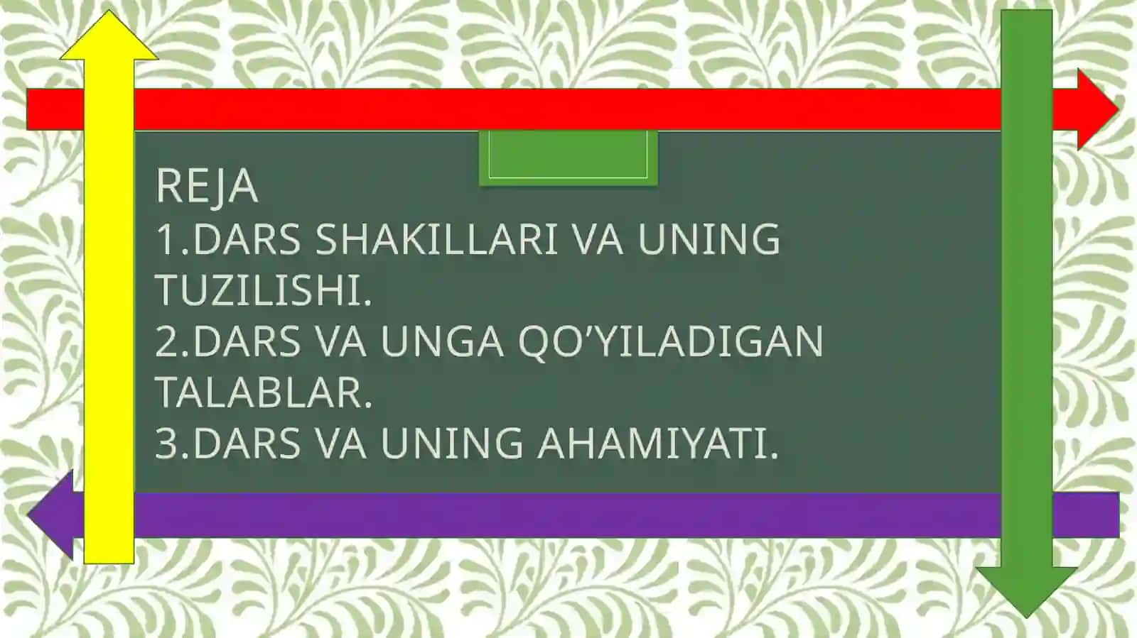 INTERAKTIV DARSNI TASHKIL QILISHGA QO’YILADIGAN TALABLAR 3