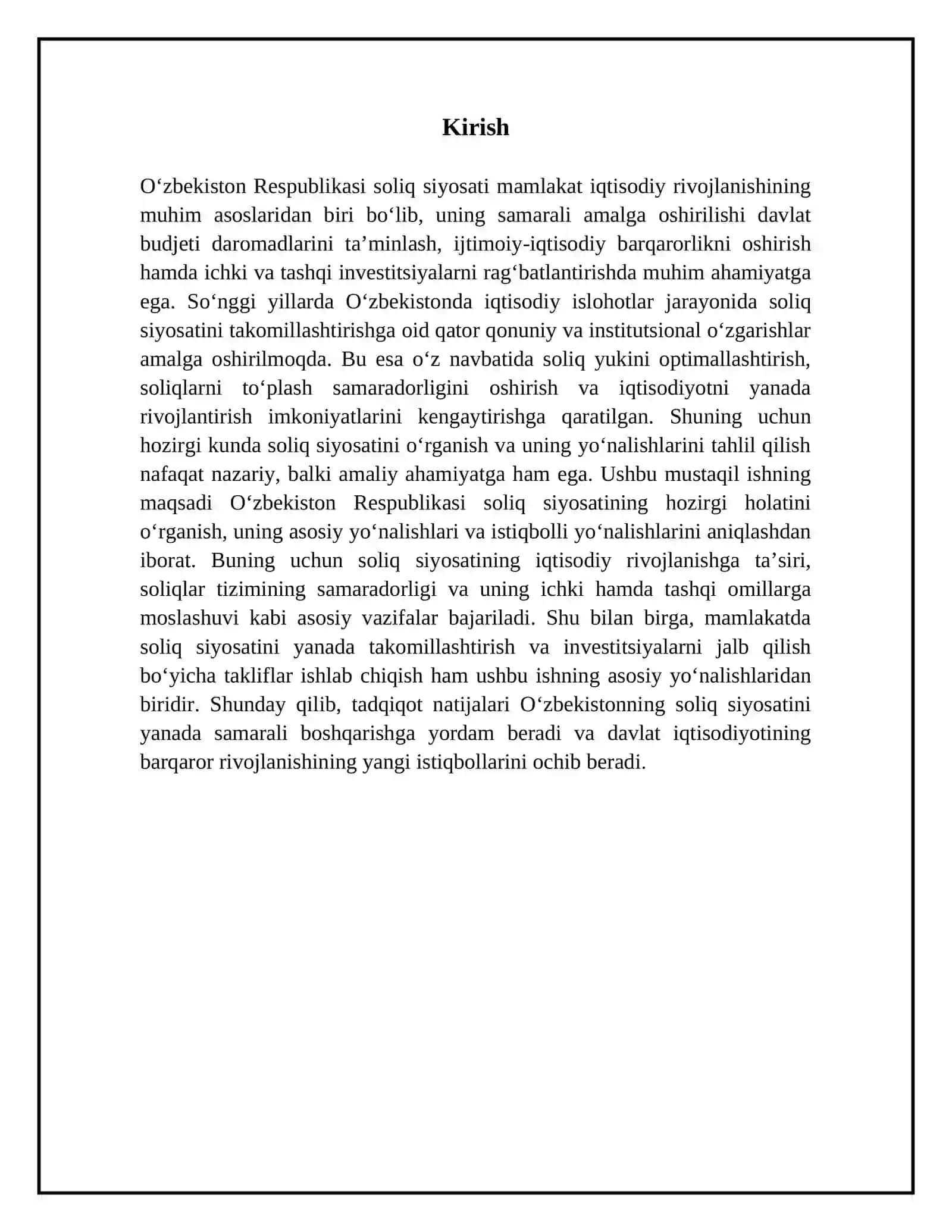 O'zbekiston respublikasi soliq siyosati va uning yo'nalaishlari 3