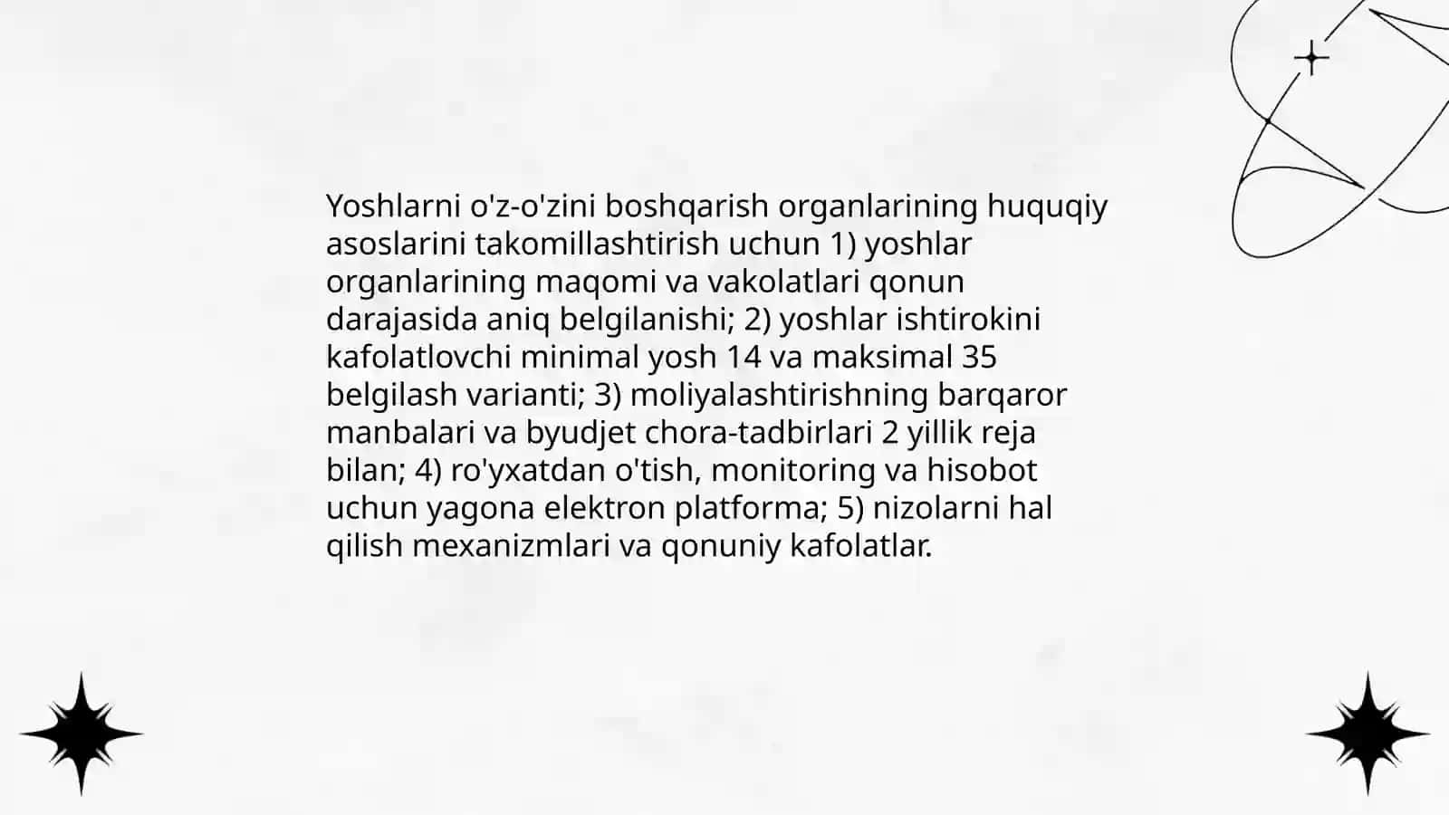 Yoshlarni o'z-õzini boshqarish organlari faoliyatini rivojlantirish 3