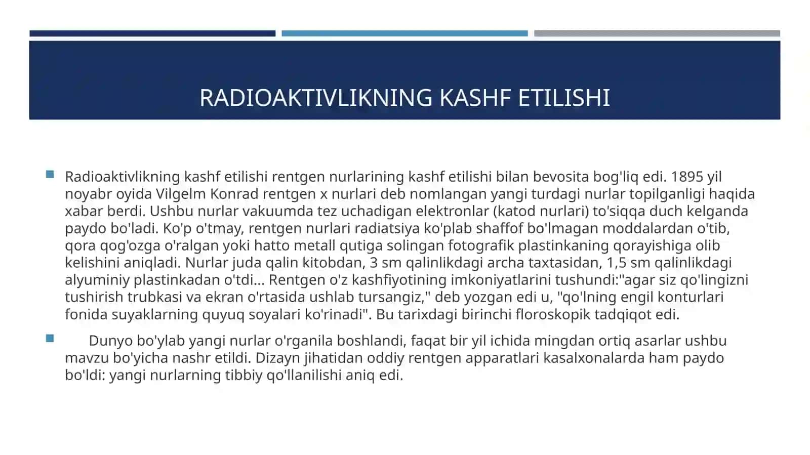 RADIOAKTIVASION ANALIZNING AMALIYOTDA QO'LLANILISHI 3