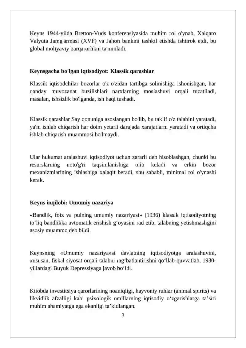 Keyns va keynschilik ta'limoti 3