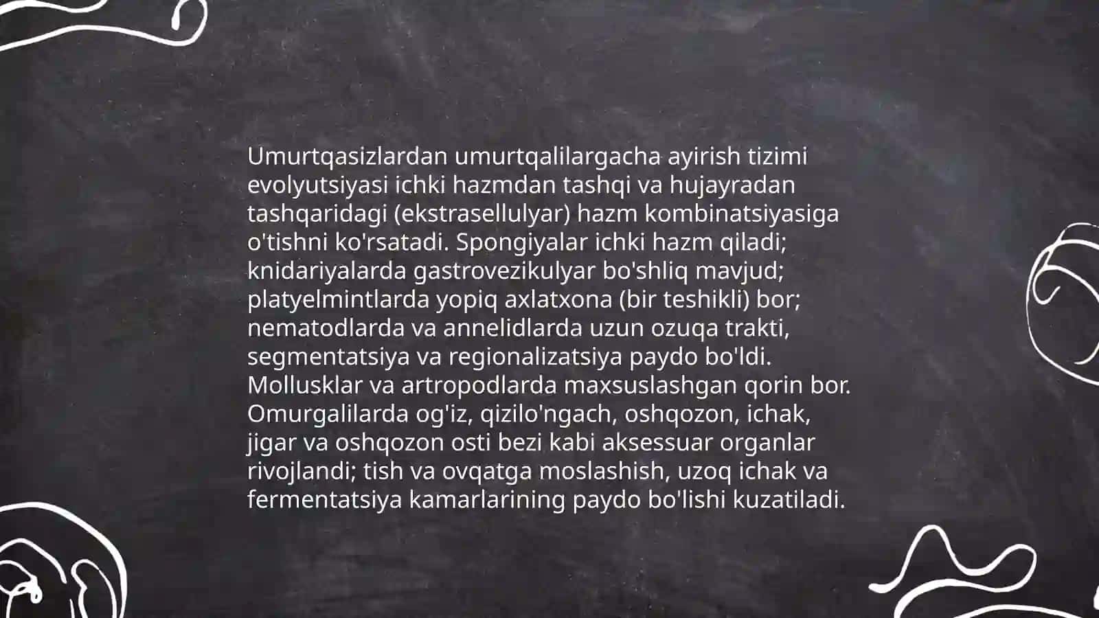 Ayirish tizimi filogenezi va buzilishlari 3
