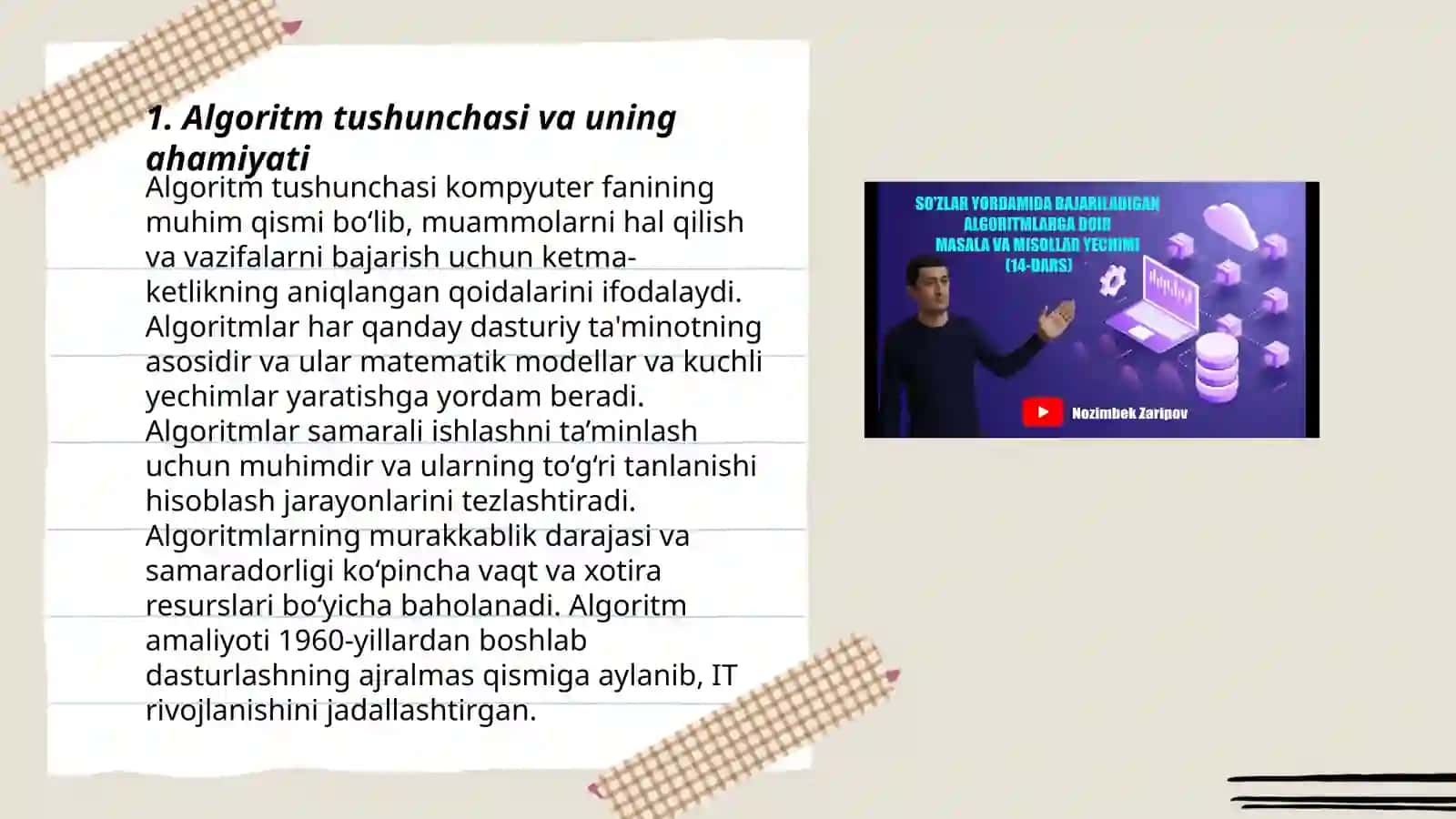 Algoritm tuzish va dastur tuzish 3