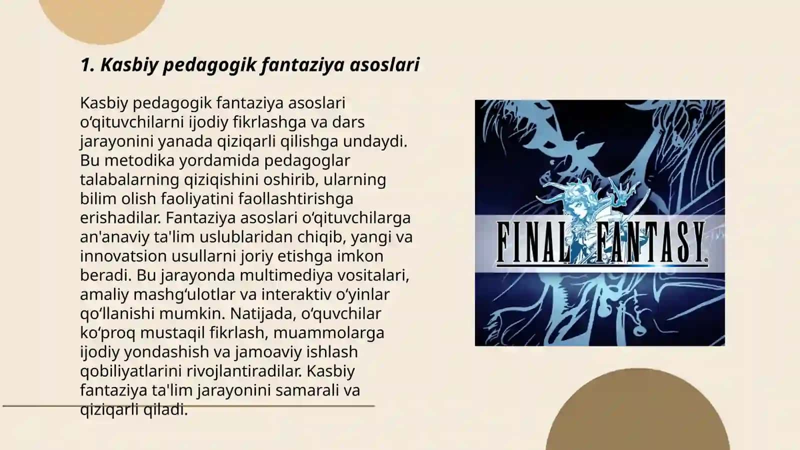 Kasbiy pedagogik fantaziya (xayol) 3