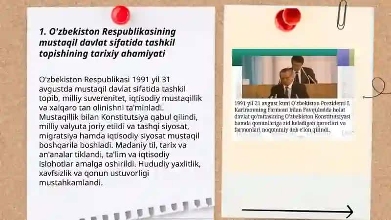 O'zbekiston Respublikasining tashkil topishinig tarixiy axamyati 3