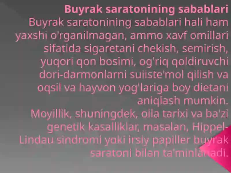 Buyraksaratonining shilliq qavat huja 3