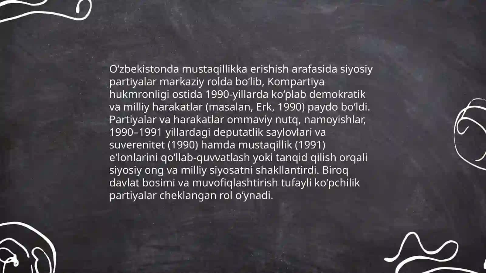 Oʻzbekistonda mustaqillikka erishish arafasidagi ijtimoiy siyosiy va iqtisodiy ahvoli 3