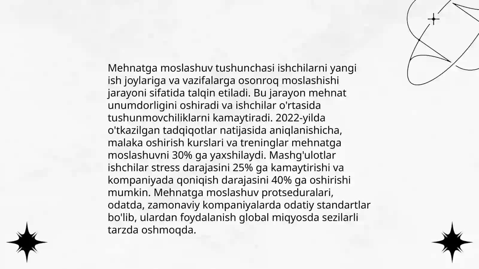 Shaxsning mehnatga moslashuvi mezonlari 3