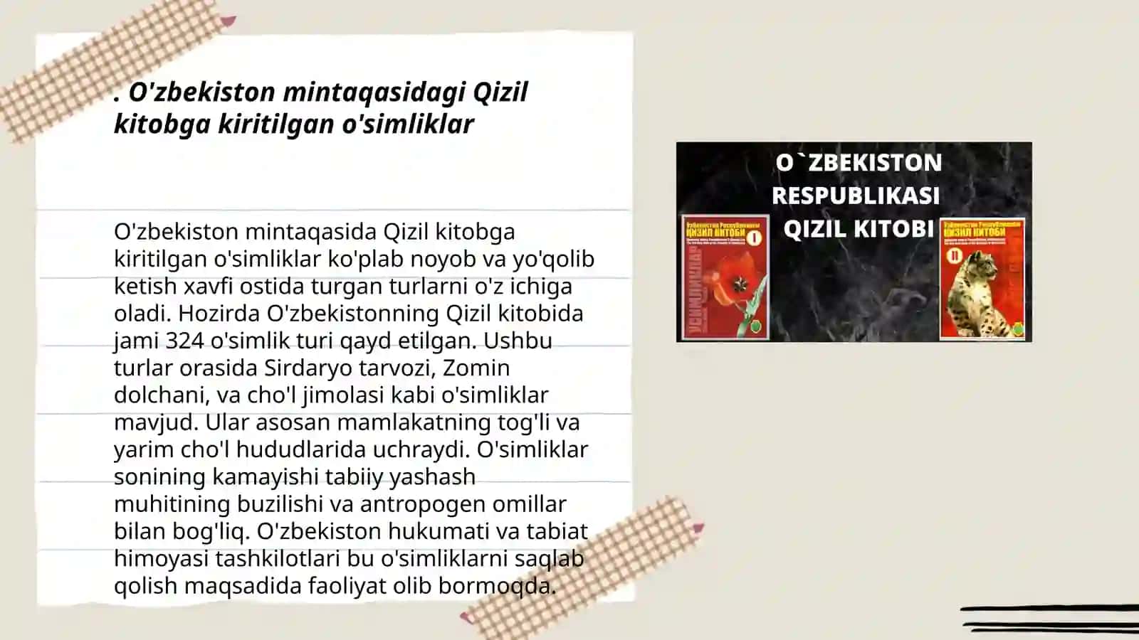 Turli mintaqalar bo'yicha Qizil kitobga kiritilgan o'simliklar holatlari 3