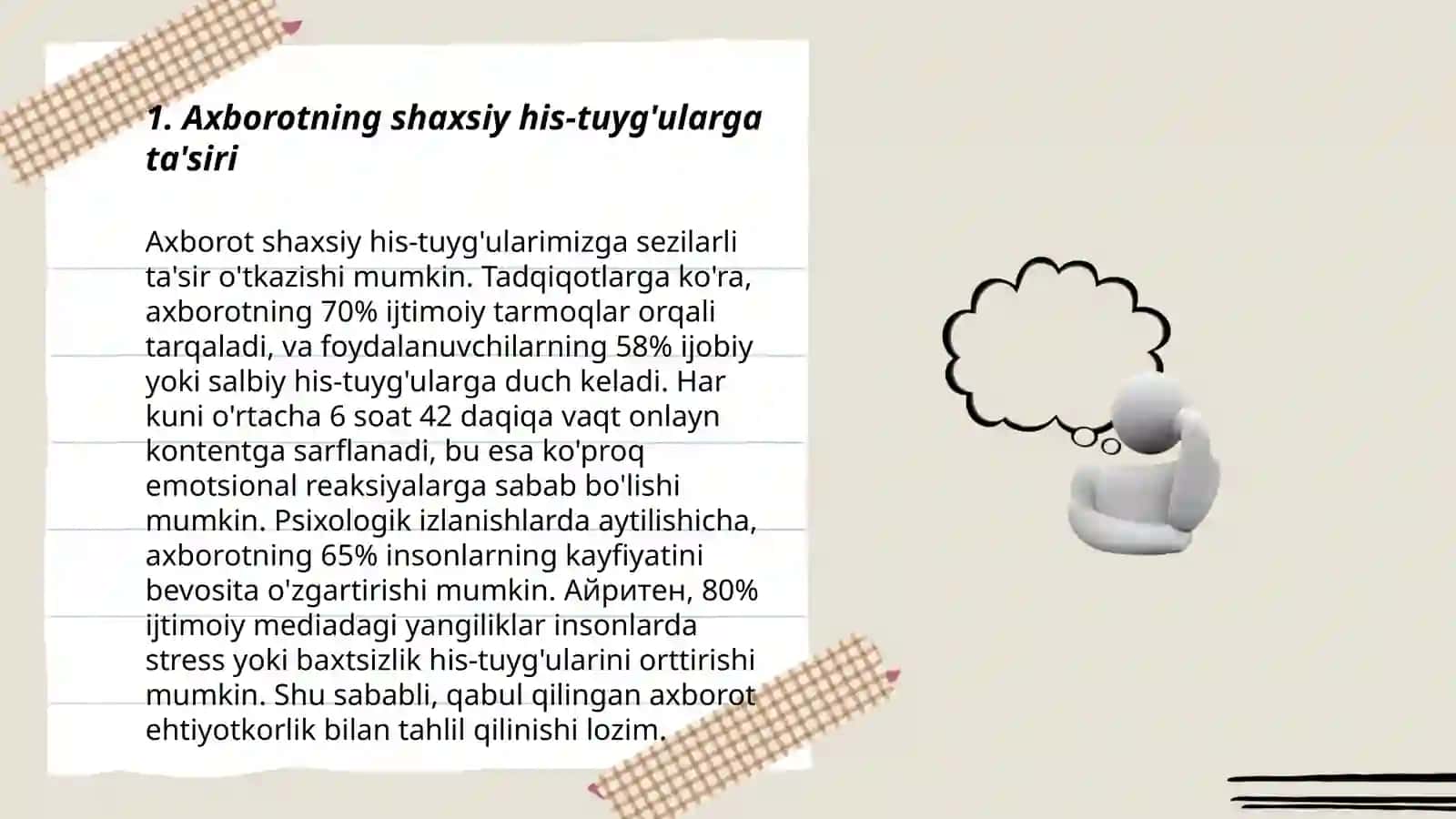 Axborotlarning shaxs his-tuyg'ulariga ta'sir muammolari 3