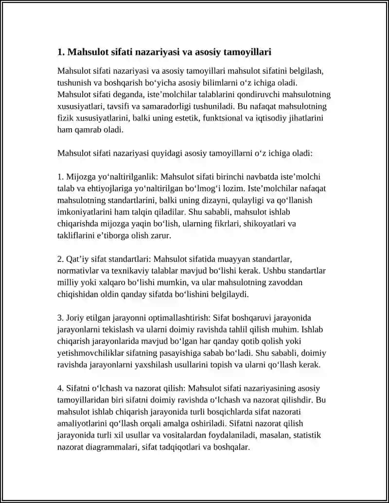 MAHSULOT SIFATI VA SIFAT BOSHQARUVI 3