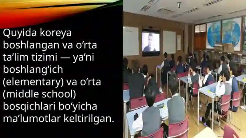 Koreya ta’lim tizimining O‘zbekiston ta’lim tizimidan farqlari 3