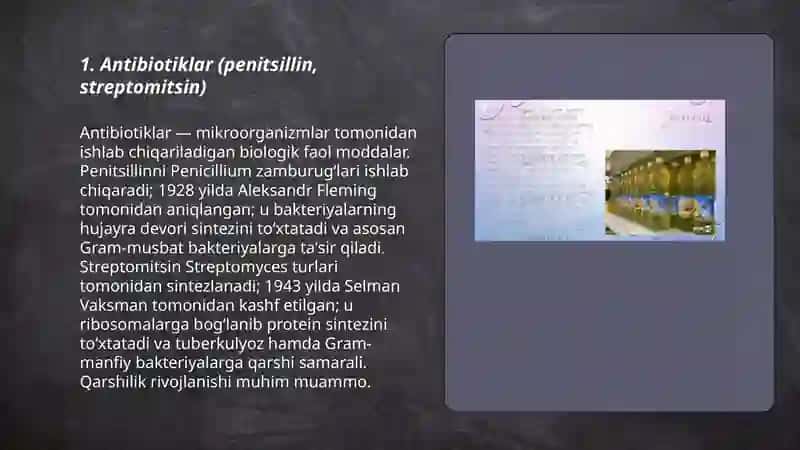 Mikroorganizmlarning hayoti faoliyatida ishlab chiqaradigan mahsulotlar 3
