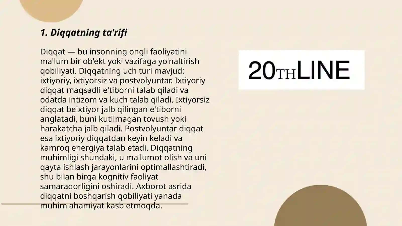 Diqqat haqida tushuncha va uning nerv fiziologik asosi 3