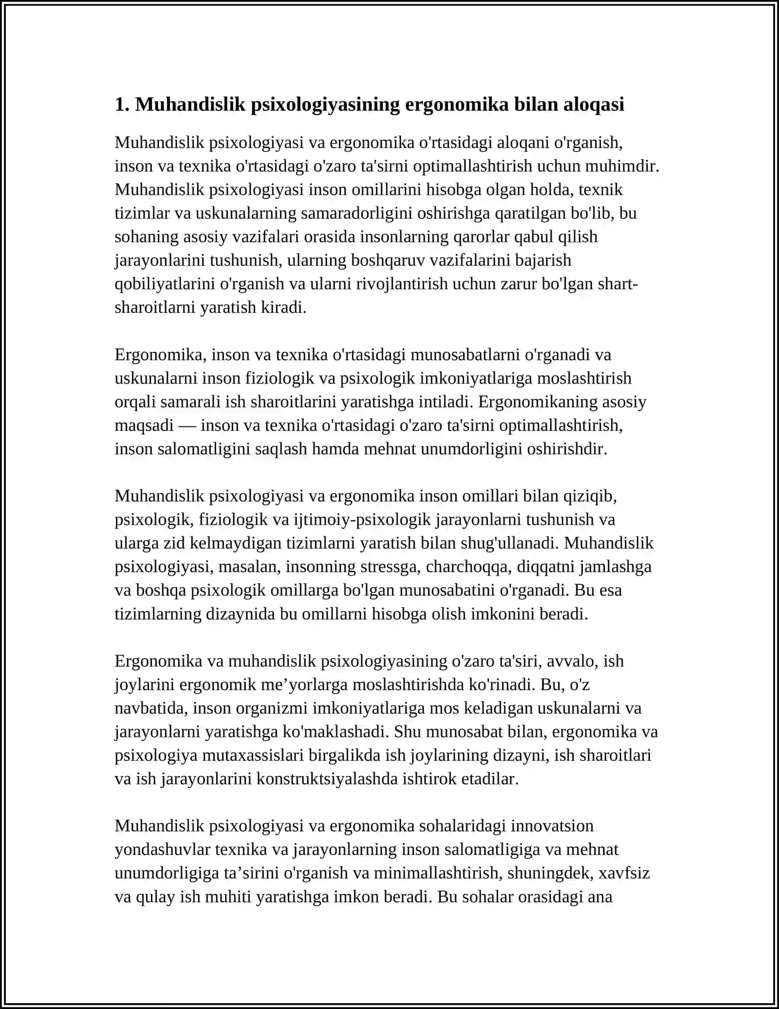 MUHANDILIK PSIXOLOGIYASINING BOSHQA FANLAR BILAN ALOQASI 3