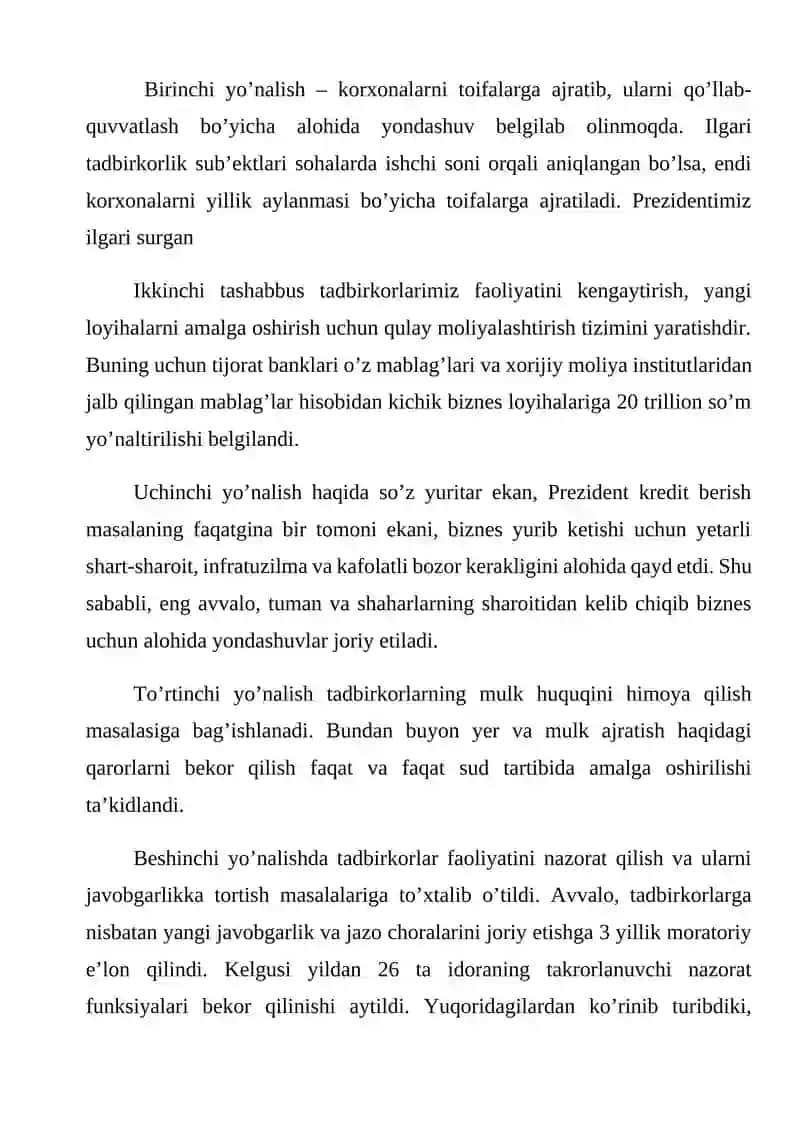Tadbirkorlik faoliyatini tushunchasi va uning vazifalari 3