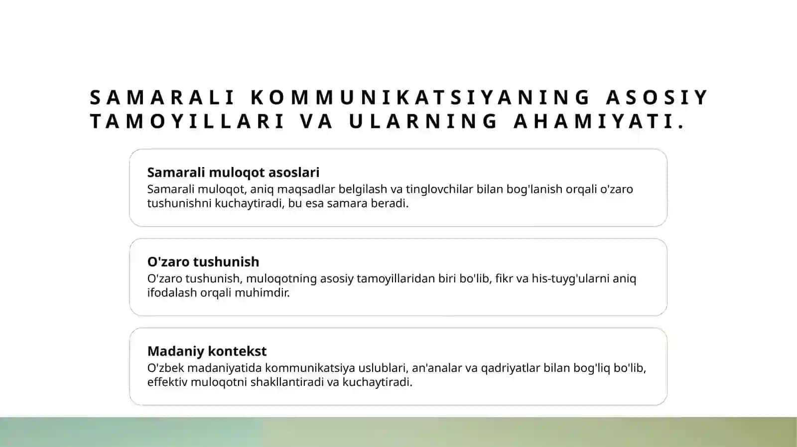 Samarali kommunikatsiya va shaxsni rivojlantirish 3