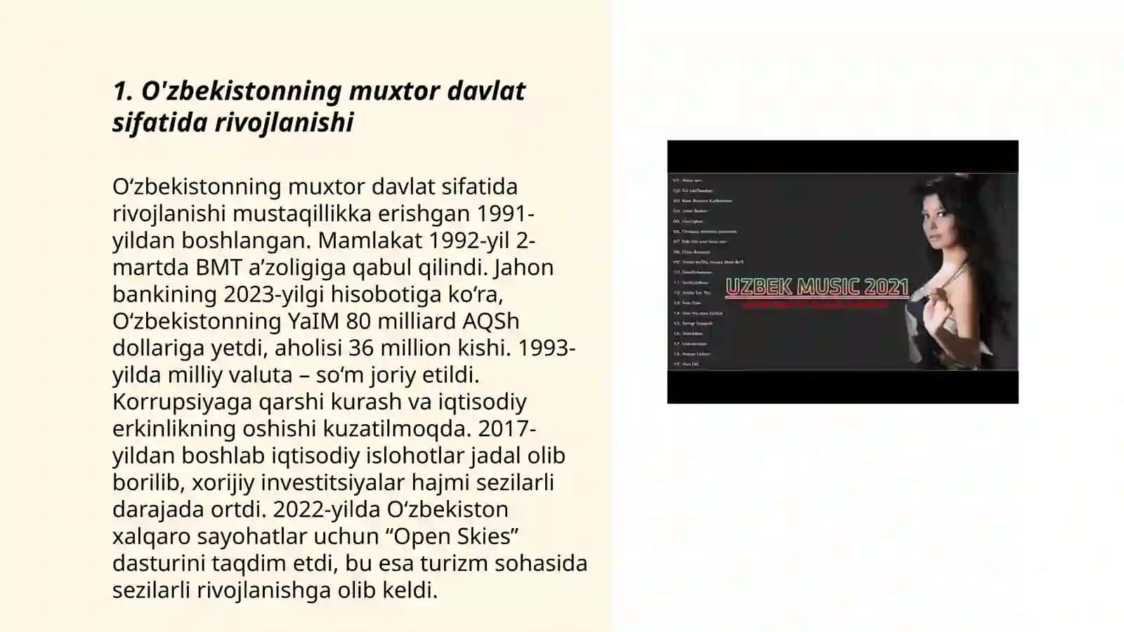 O'ZBEKISTONNING O‘ZIGА ХOS ISTIQLОL VА TАRАQQIYОT YО‘LI 3