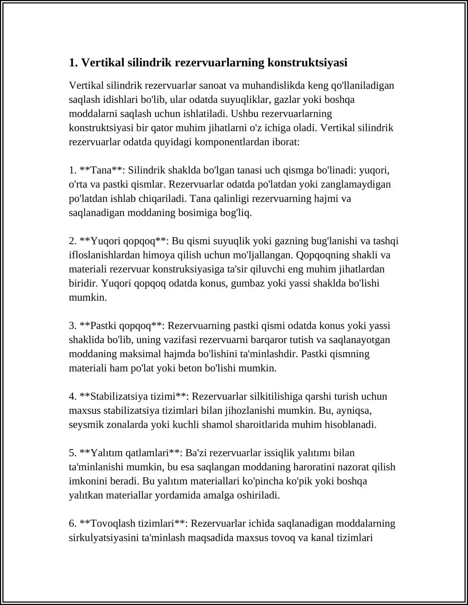 Vertikal silindrik rezervuarlar 3