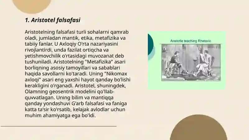 Aristotelning falsafasi 3