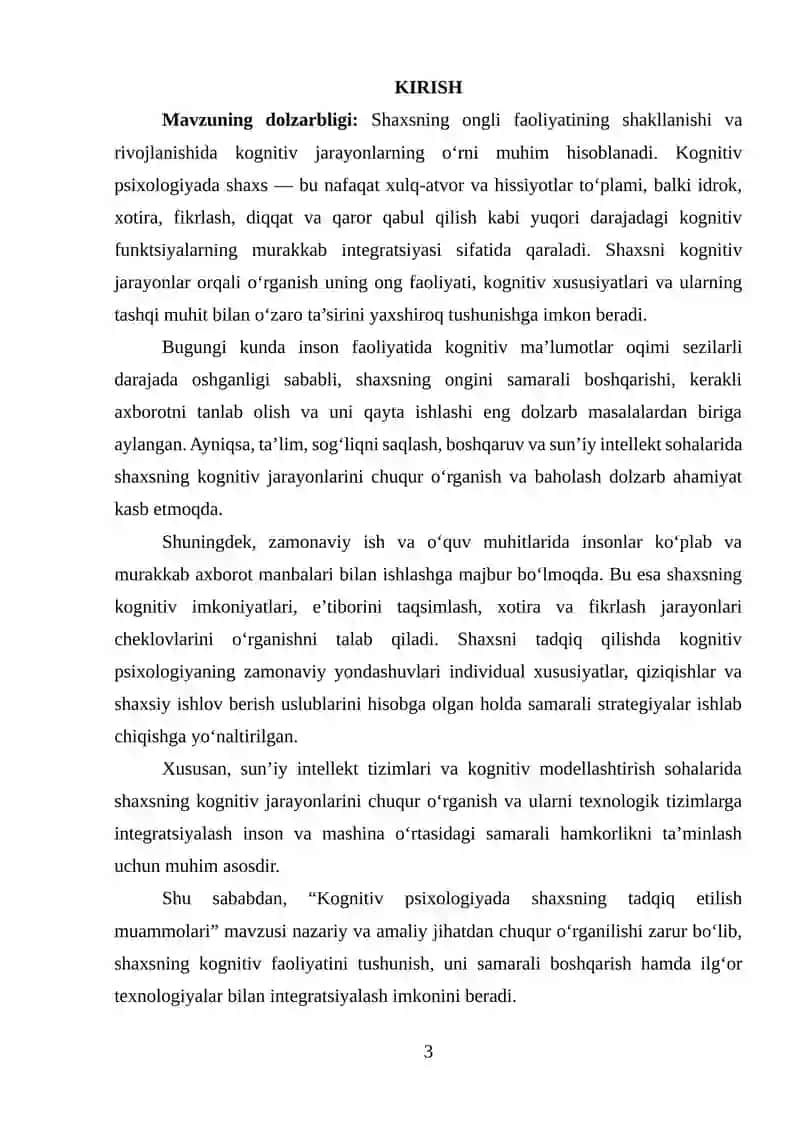 KOGNITIV PSIXOLOGIYADA SHAXSNING TADQIQ ETILISH MUAMMOLARI 3