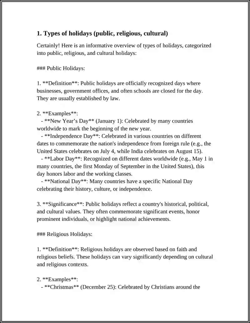 Types of holidays at Andijon Iqtisodiyot va Pedagogika Univetsitet 3