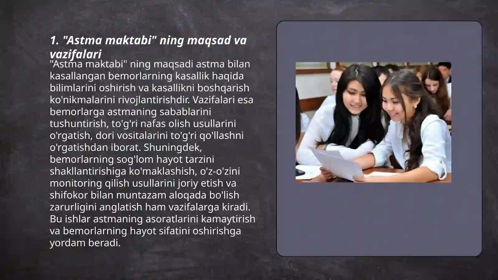 O’zbekistonda “astma maktabi” 3